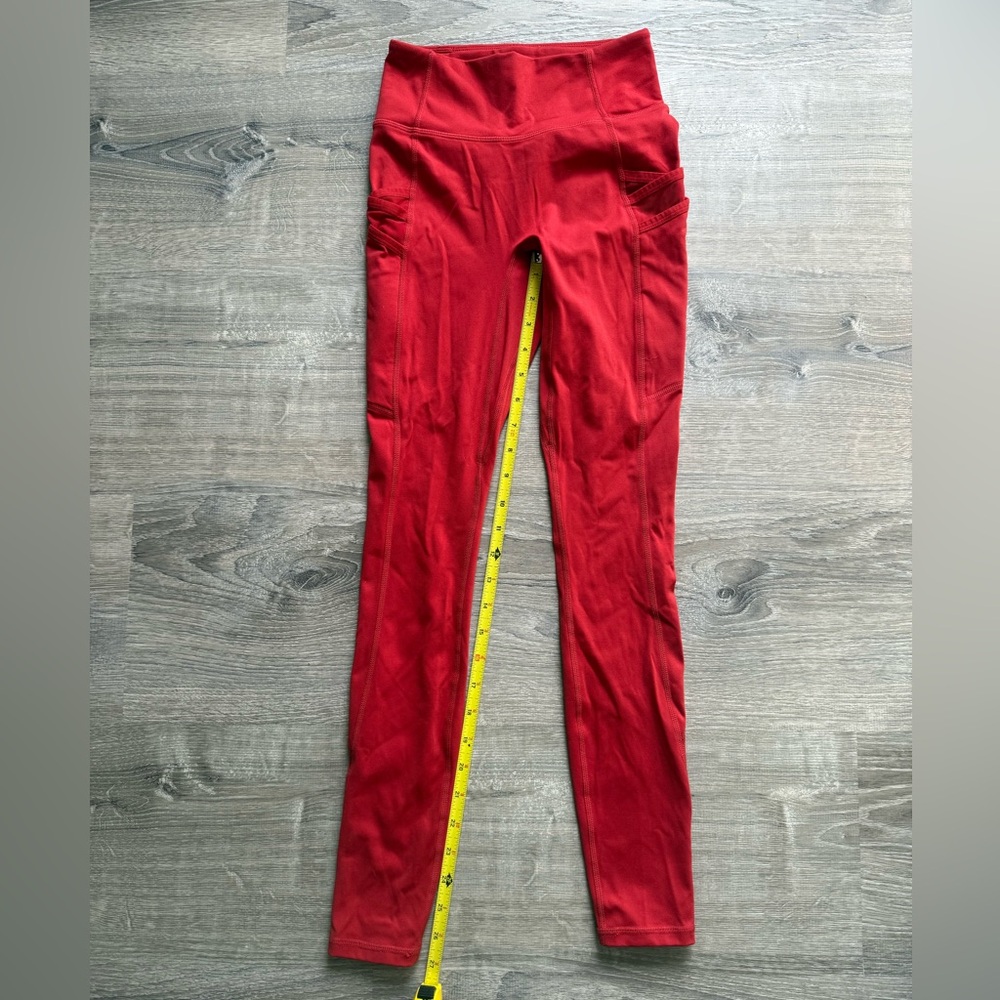 Fabletics Motion365 Women’s Size XXS High-Waisted Red Leggings Activewear VGUC - Picture 8 of 10